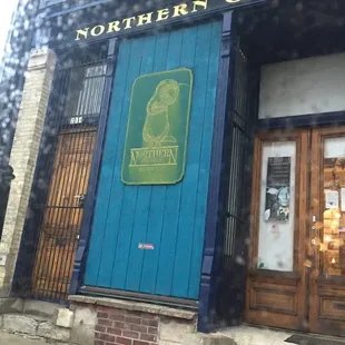 the front of the building