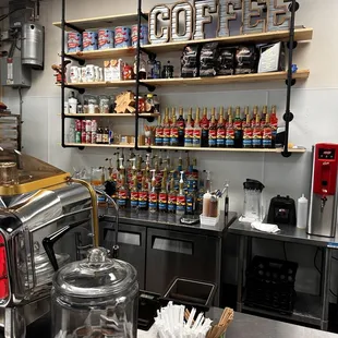 The coffee bar.