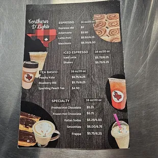 Drink menu