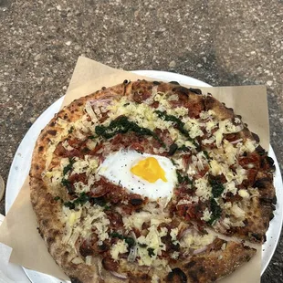 Breakfast pizza, sooo good!