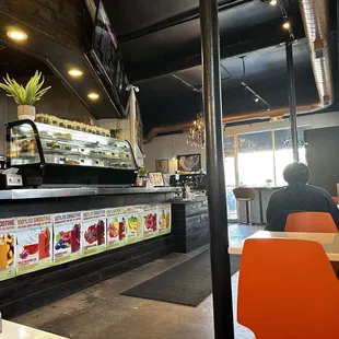 Smoothies and pastries available