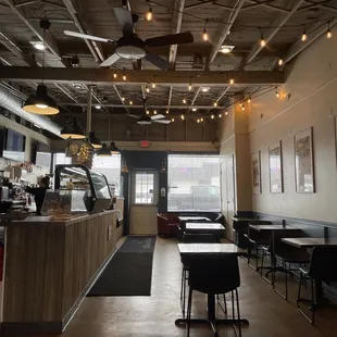the interior of a coffee shop