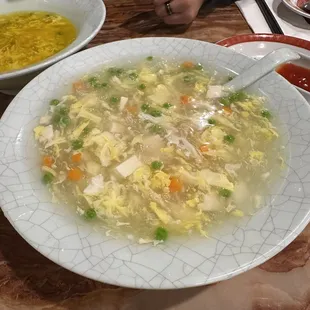 Family style Shrimp Tofu soup