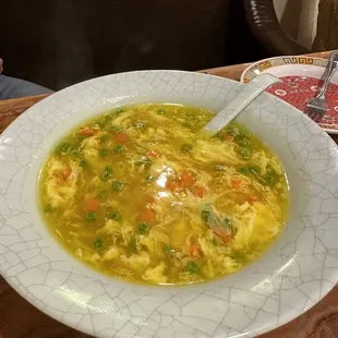 Massive family style Egg Drop Soup