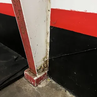 Rusty support beams for building.