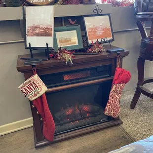 Warm fireplace