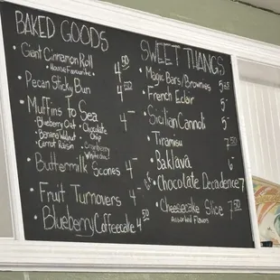 Menu and Vietnamese coffee