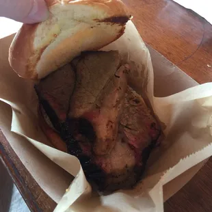 Beef brisket sandwhich