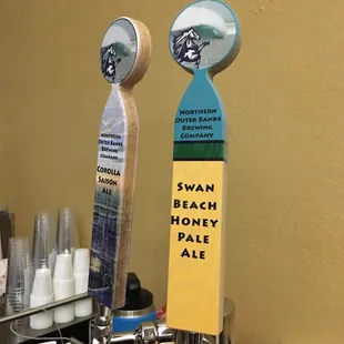 Four beers on tap