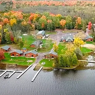 Aerial view of resort