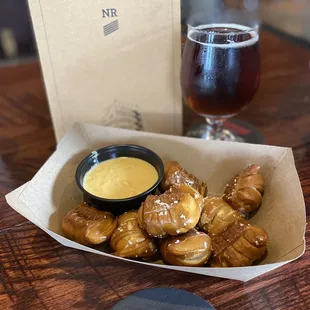 Pretzels with beer cheese