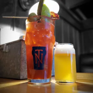 $11 Tennessee Hot Bloody Mary +$1 spotted cow chaser