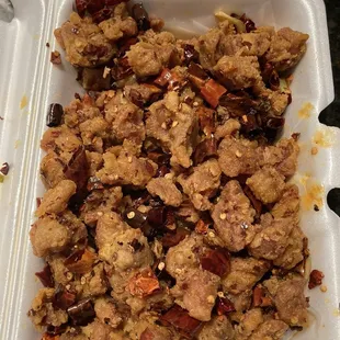 Deep Fried Diced Chicken w Red Chili