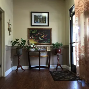 Receiving area, hallway, counter..
