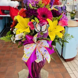 Butterfly themed arrangement