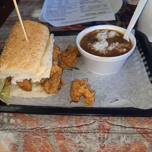 Soft shell crab and gumbo lunch special