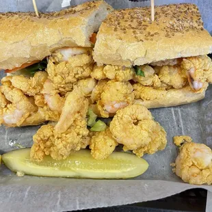 Shrimp Po Boy on Leidenheimer Bread was delicious !!!!