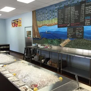 Fresh seafood market.