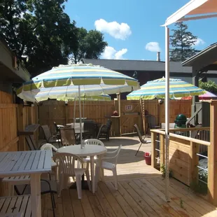 Summer deck with music stage