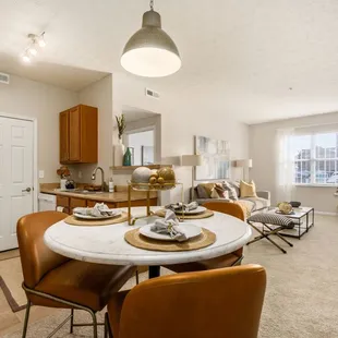 Dining room and kitchen