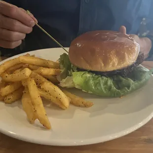 Chicken sandwich--the buttered brioche bun was off putting to this diner