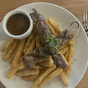 Steak bites--yummy and reasonably priced
