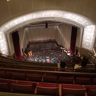a view from the balcony of a concert hall