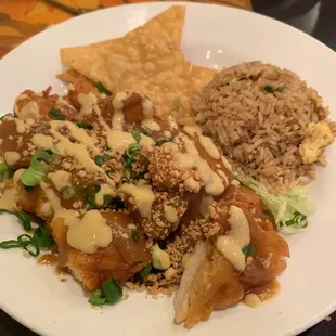 Mandarin chicken lunch added spicy mustard!