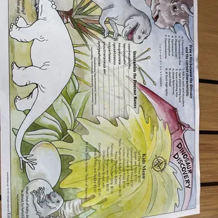 Great kids menu options!
