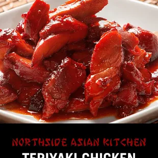 a plate of teriyaki chicken