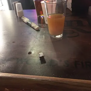 a glass of orange juice