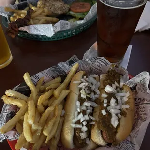 Wednesday special. 2 all beef coneys and fries $7.99.