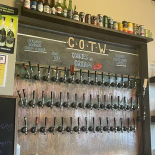 a beer selection