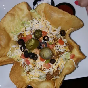 a plate of nachos