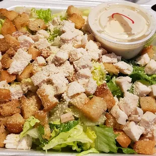 Chicken Caesar Salad [for two]. Pick up order.