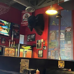 Inside decor from one of the booths