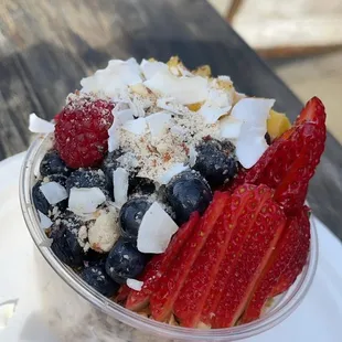 best acai bowl is San Diego!! the coconut base is not too sweet and all the fruits are ripe!! i love this place so much