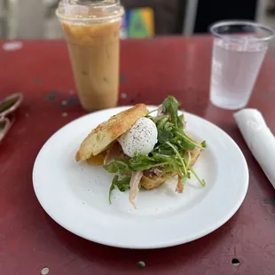 a plate of food on a table