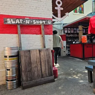 Looking toward the bar outside on the patio