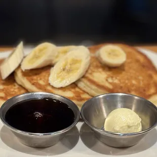 Buttermilk pancakes with banana