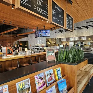 the interior of the restaurant