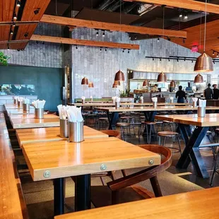 the dining area of the restaurant