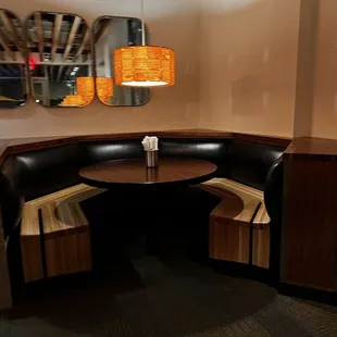 Large table in seating area