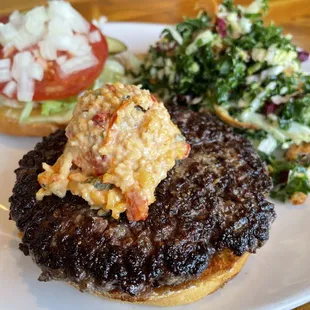 Pimiento cheeseburger. Follow @ohiofoodlover on Instagram for more Ohio eats.