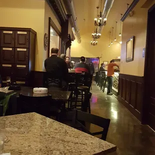 the interior of the restaurant