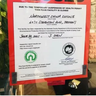 a closed sign in a restaurant