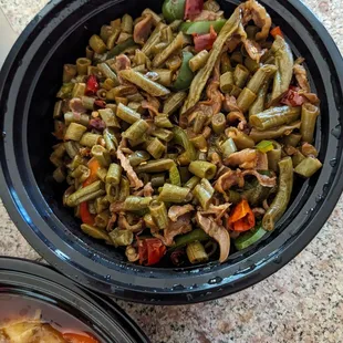 酸豆角鸡胗 Sour Beam with Chicken Gizzards -- extremely salty