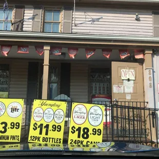 a building with a lot of signs