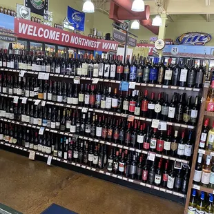 Inside wine selection