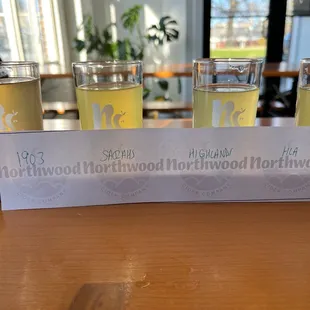 A flight of cider